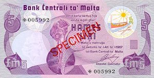 Malta, 5 Lira, CS1