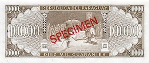 Paraguay, 10,000 Guarani, CS1