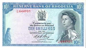 Rhodesia, 10 Shilling, P27 v1