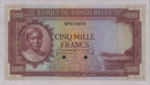 Belgian Congo, 5,000 Franc, P-0019Act