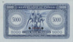 Congo Democratic Republic, 5,000 Franc, P-0003ct,CMRC B3t