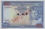 Mali, 1,000 Franc, P-0009s,BRM B9as
