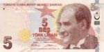 Turkey, 5 Lira, P-0222