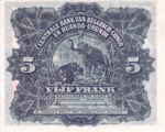 Belgian Congo, 5 Franc, P-0021