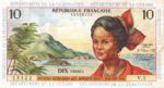 French Antilles, 10 Franc, P-0008b