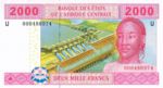 Central African States, 2,000 Franc, P-0208U