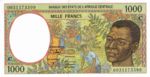 Central African States, 1,000 Franc, P-0102Cg