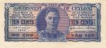 Ceylon, 10 Cent, P-0043a v2