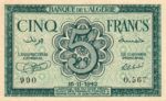 Algeria, 5 Franc, P-0091