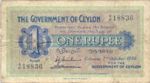 Ceylon, 1 Rupee, P-0016b