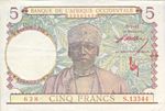 French West Africa, 5 Franc, P-0026