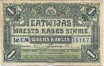 Latvia, 1 Ruble, P-0002a