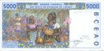 West African States, 5,000 Franc, P-0113Ak