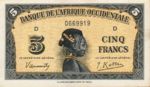 French West Africa, 5 Franc, P-0028a