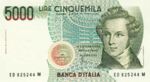 Italy, 5,000 Lira, P-0111c