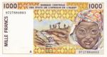 West African States, 1,000 Franc, P-0111Ag