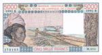 West African States, 5,000 Franc, P-0208Bo