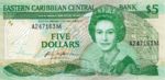 East Caribbean States, 5 Dollar, P-0018m