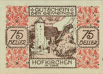 Austria, 75 Heller, FS 387IIIf