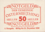 Austria, 50 Heller, FS 713IVe