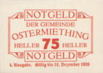 Austria, 75 Heller, FS 713IVe
