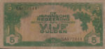 Netherlands Indies, 5 Gulden, P-0124a