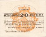 Austria, 20 Heller, FS 1144II