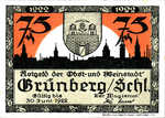 Germany, 75 Pfennig, 489.5a