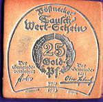 Germany, 25 Gold Pfennig, 458b