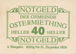 Austria, 40 Heller, FS 713IVc