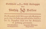 Austria, 50 Heller, FS 51Ac