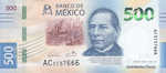 Mexico, 500 Peso, P-New Sign.4