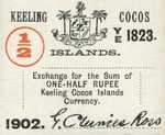 Keeling and Cocos Islands, 1/2 Rupee, S-0125