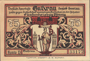 Germany, 75 Pfennig, 496.1a