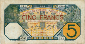 French West Africa, 5 Franc, P5Bf v1
