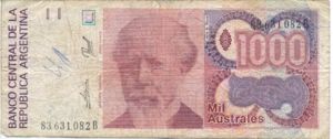Argentina, 1,000 Austral, P329b