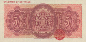 Bermuda, 5 Shilling, P8ct, BG B8t