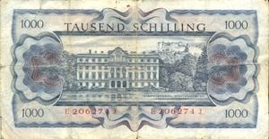Austria, 1,000 Schilling, P147a