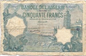 Algeria, 50 Franc, P80a