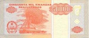 Angola, 50,000 Kwanza Reajustado, P138