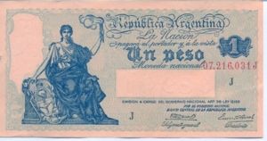 Argentina, 1 Peso, P251c J