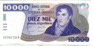 Argentina, 10,000 Peso Argentino, P319a