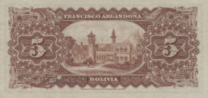 Bolivia, 5 Boliviano, S142s