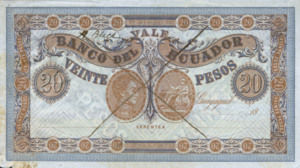 Ecuador, 20 Peso, S141D v2