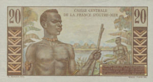 French Equatorial Africa, 20 Franc, P22