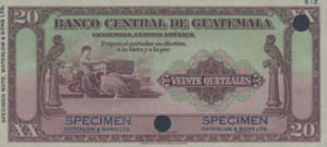 Guatemala, 20 Quetzal, P18ct, BCG B13
