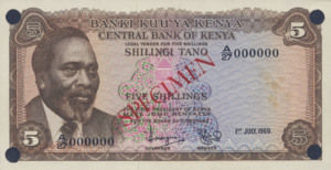Kenya, 5 Shilling, P6s, CBK B6as