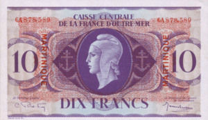 Martinique, 10 Franc, P23