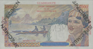 Guadeloupe, 1,000 Franc, P37s