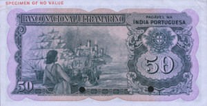 Portuguese India, 50 Rupee, P38ct